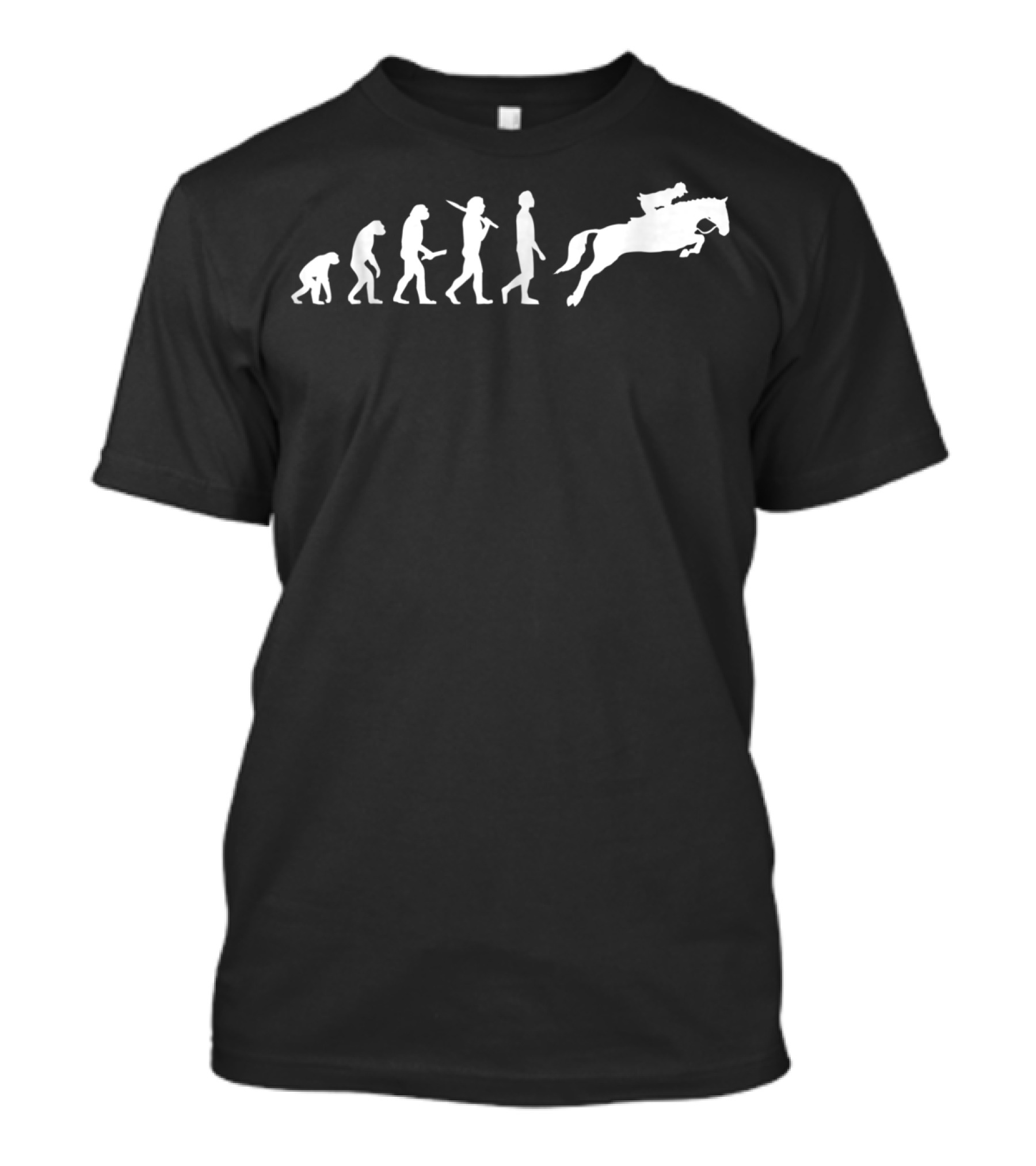 Evolution Of Funny Riders For Horse Lovers T-Shirt