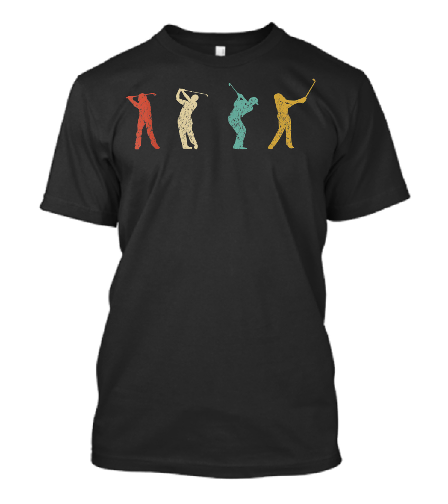 Classic Vintage Style Golf Swing Silhouette Golfer Icons T-Shirt