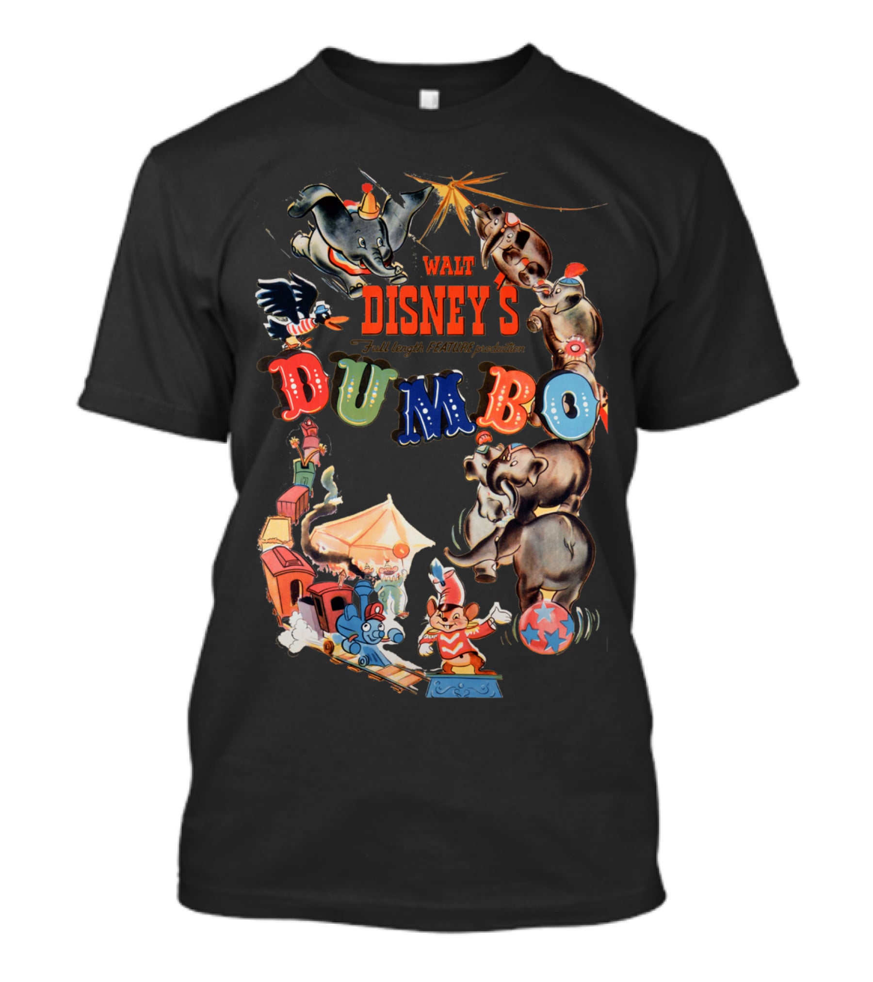 Walt Disney's Dumbo Full Length Feature Production Classic Characters T-Shirt