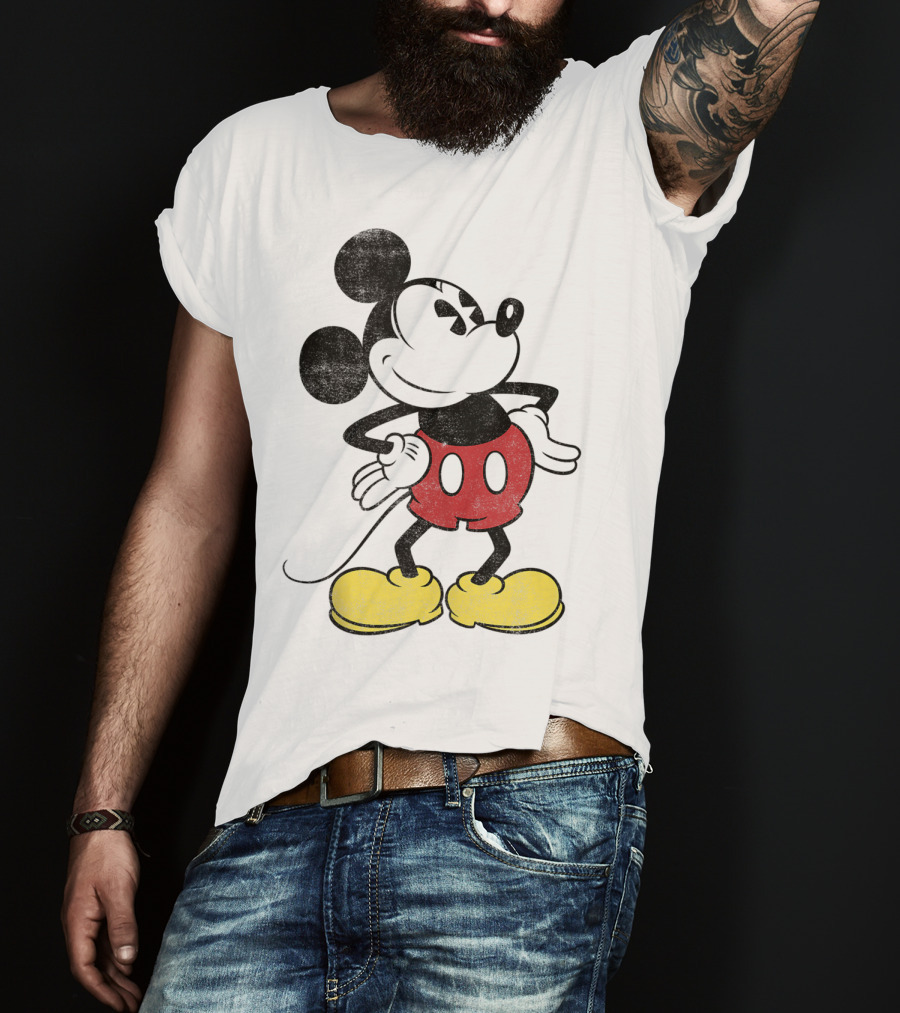 Mickey Mouse Vintage Style Disney Classic Character T-Shirt