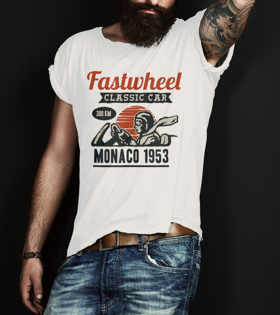 Fastwheel Classic Car Monaco 1953 300 KM T-Shirt