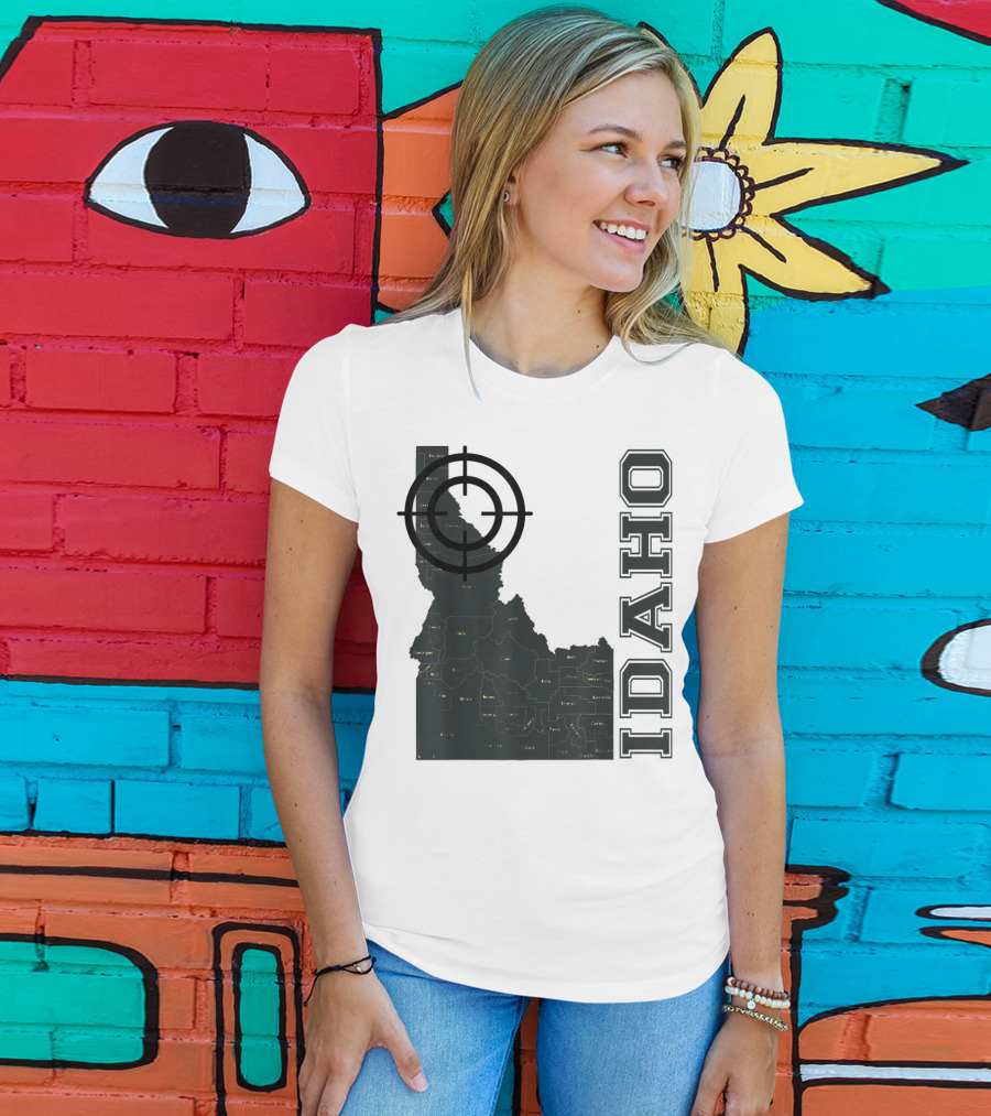 Idaho Maps Target Overlay Classic Vintage Fun T-Shirt