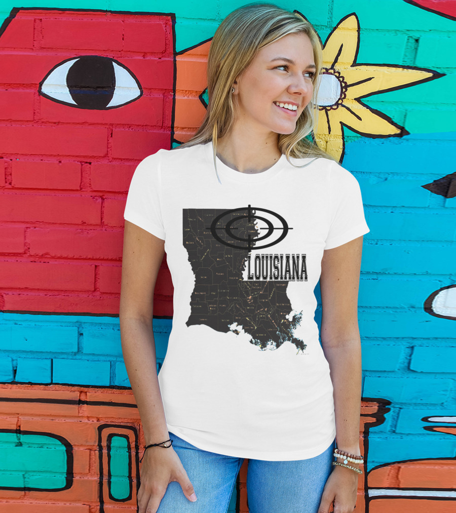 Louisiana Map Overlay Urban Classic T-Shirt