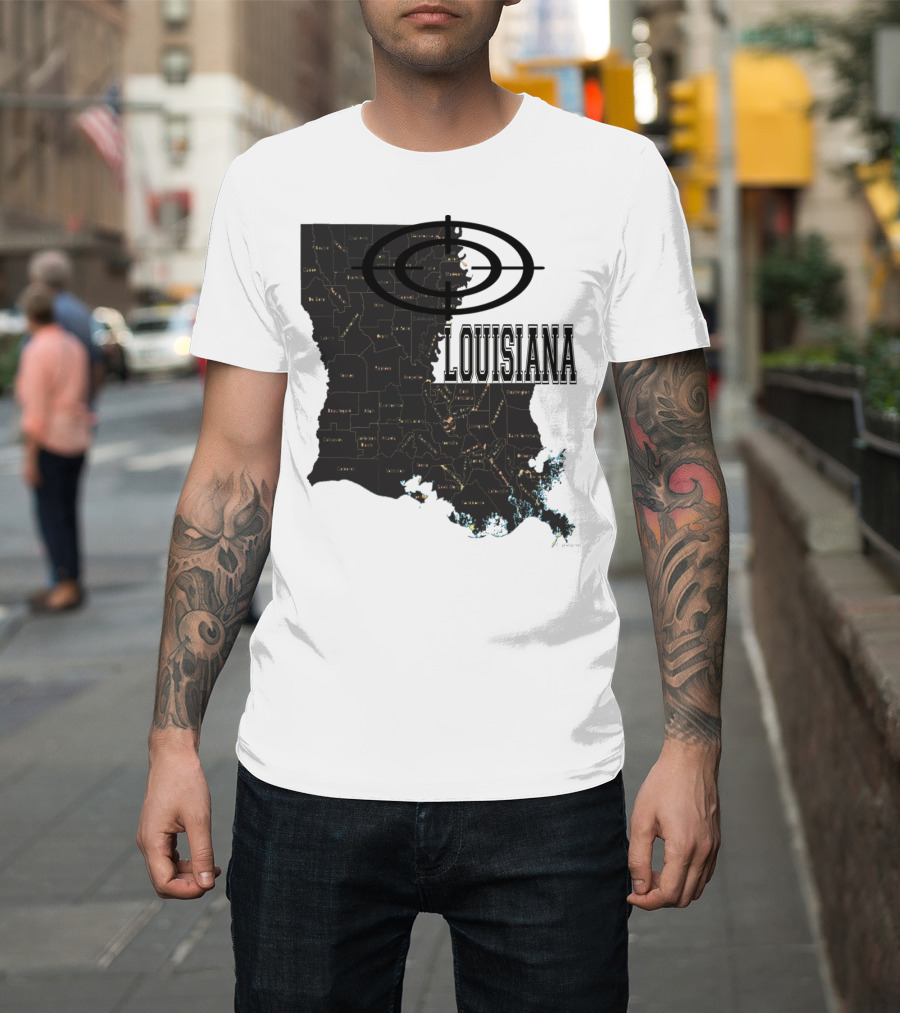 Louisiana Map Overlay Urban Classic T-Shirt