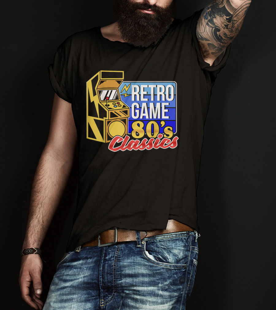 Retro Game 80's Classics Arcade Machine T-Shirt