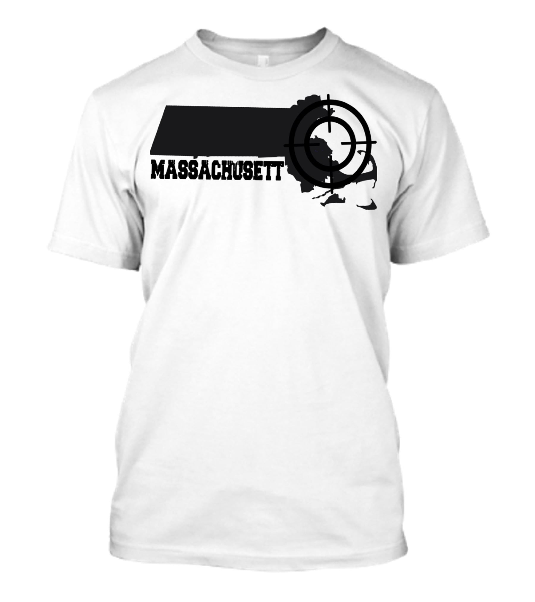 Massachusetts Target Map Fun T-Shirt