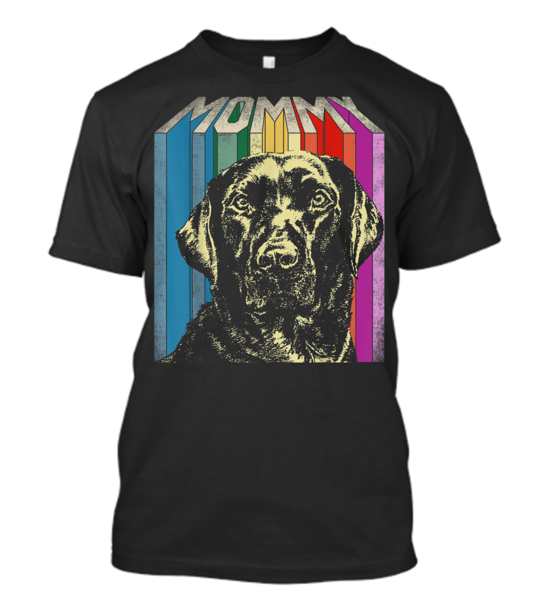 Mommy Labrador Colorful Retro T-Shirt
