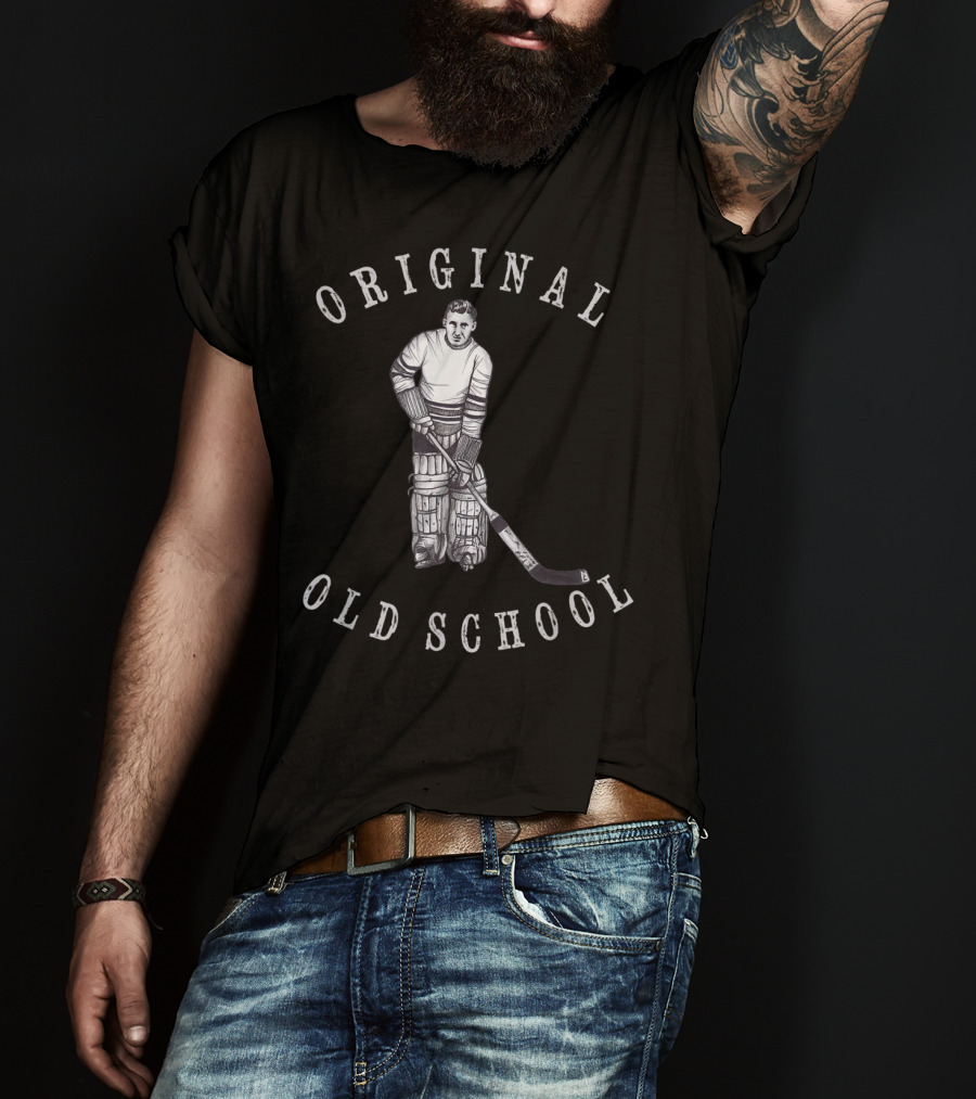 Original Old School Hockey Goalie Vintage Era T-Shirt