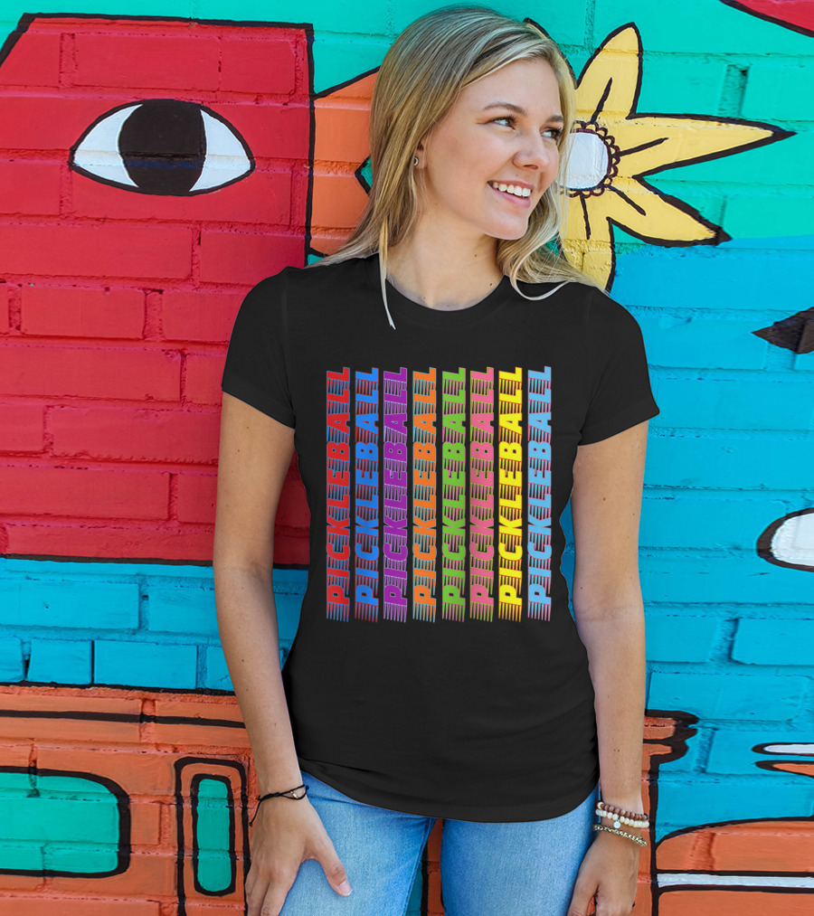 Pickleball Classic Multi-Colored T-Shirt
