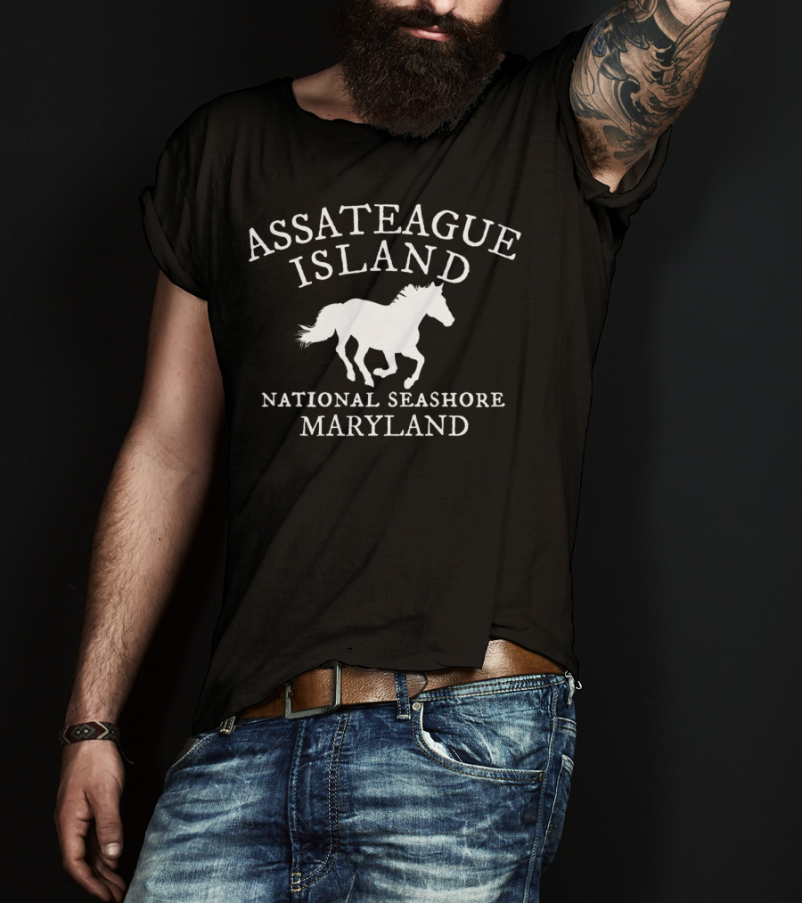 Assateague Island National Seashore Maryland Horse T-Shirt