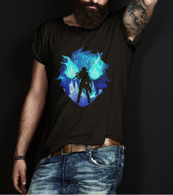 Blue Flames Ao No Anime Exorcist T-Shirt