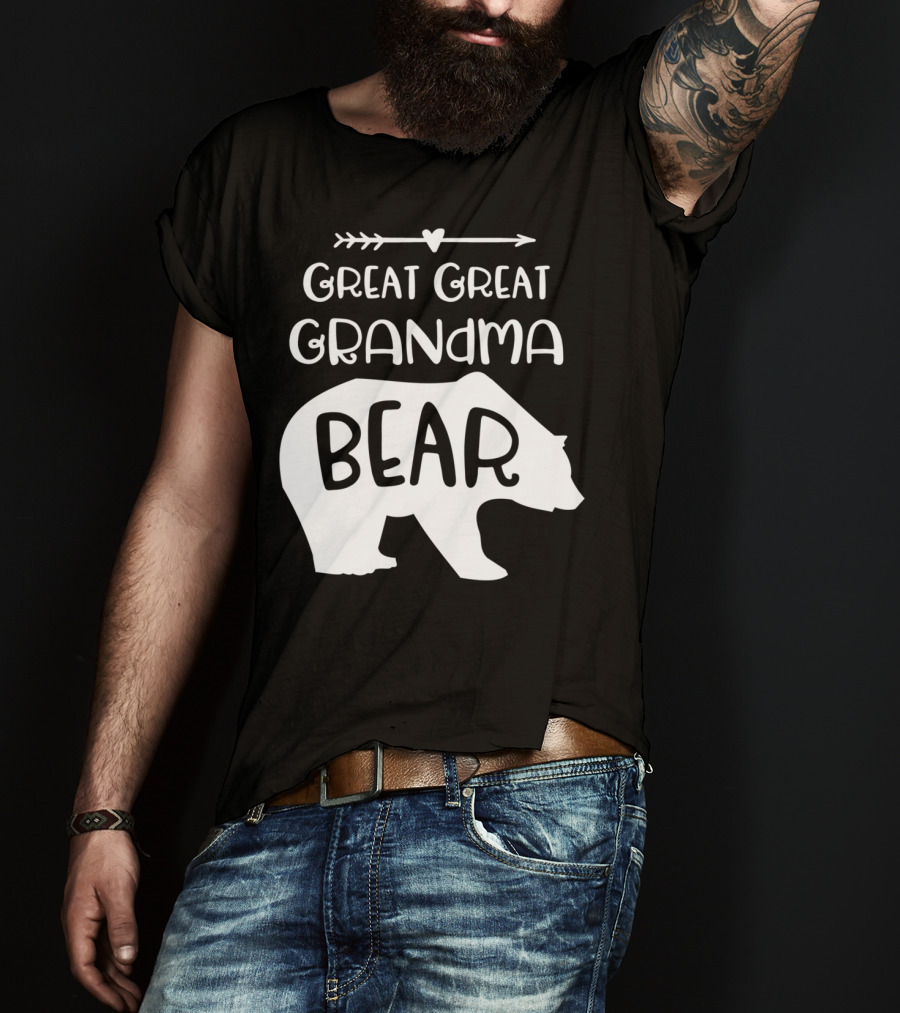 Great Great Grandma Bear Arrow Heart T-Shirt
