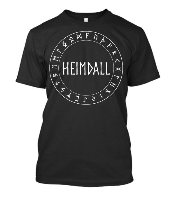 Heimdall Norse God Runes Circle Nordic T-Shirt
