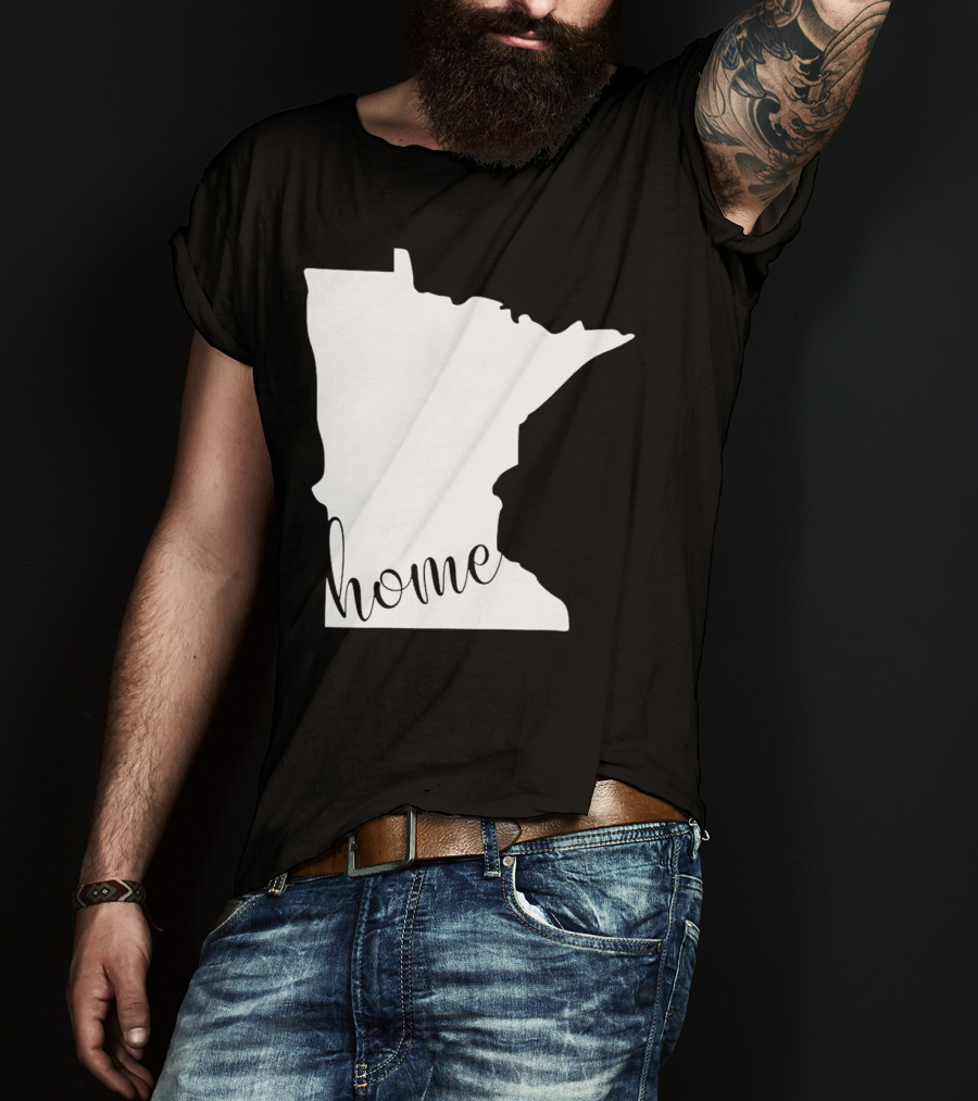 Minnesota Home State Map T-Shirt