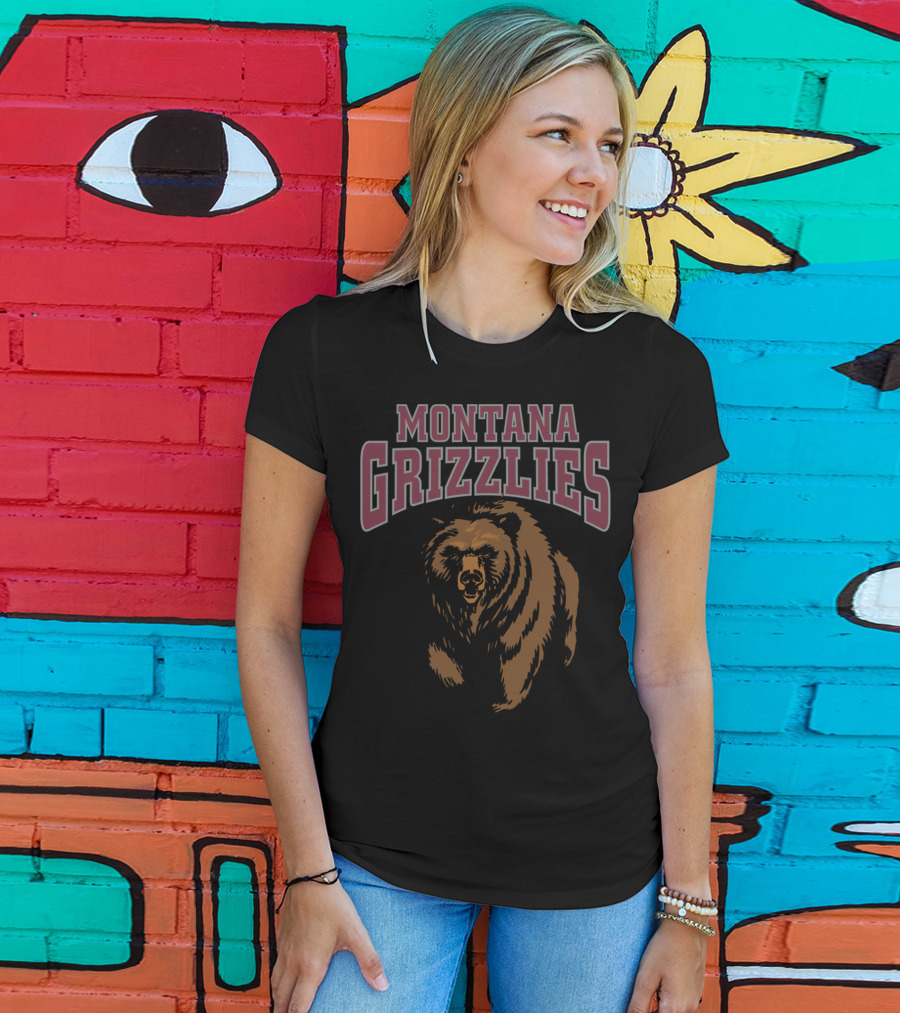 Montana Grizzlies NCAA Women's Griz Bear T-Shirt