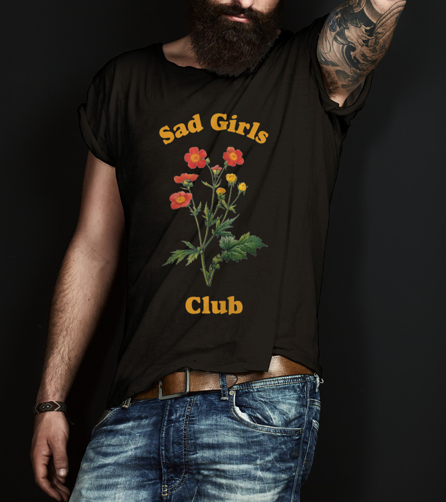Sad Girls Club Wildflower Aesthetic T-Shirt
