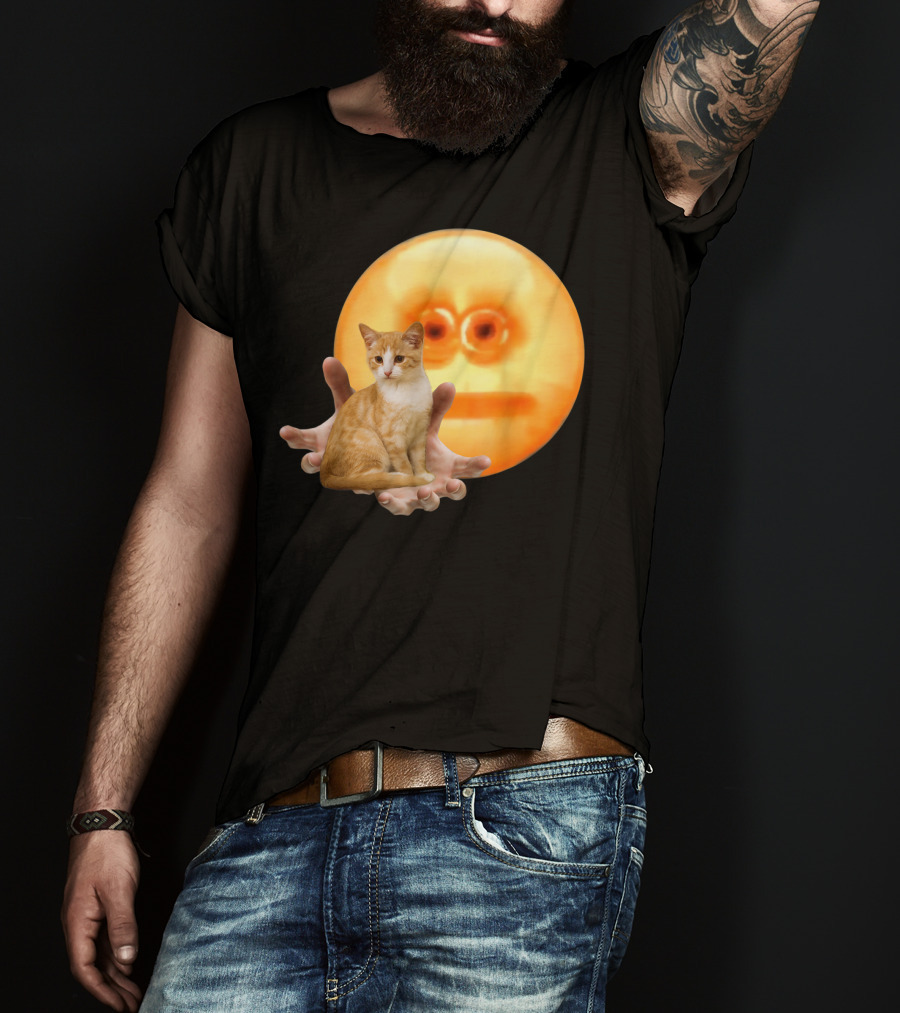 Screen Reaching Emoji Cat Meme Dank T-Shirt
