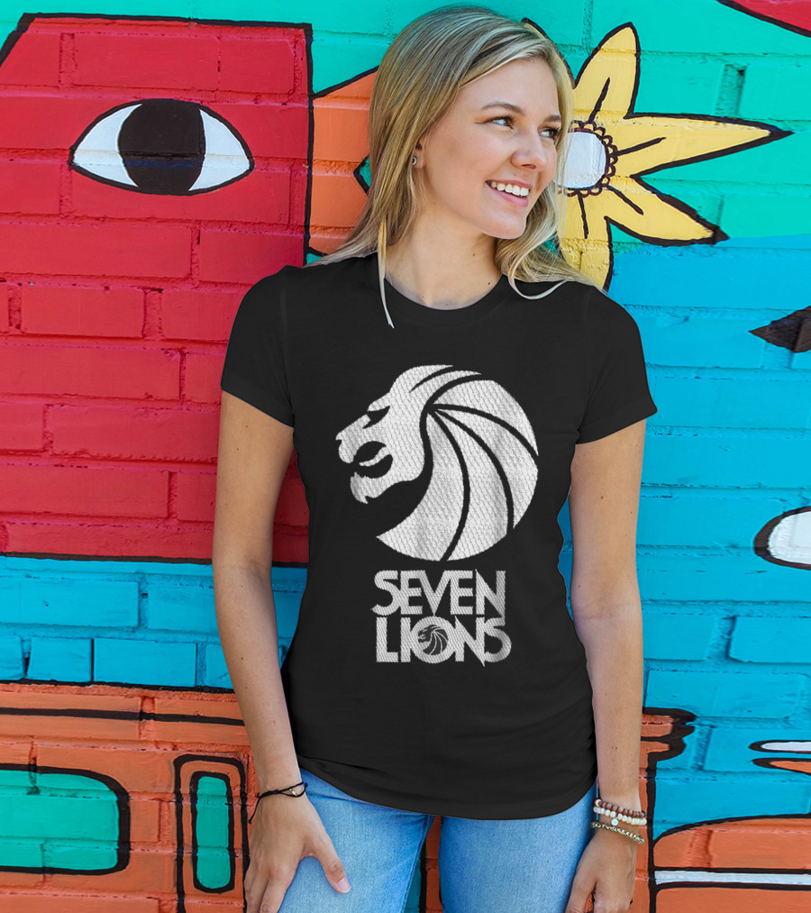 Seven Lions Iconic Logo Lion Head T-Shirt