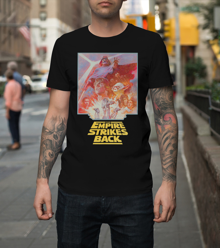 Star Wars The Empire Strikes Back Darth Vader Luke Skywalker Yoda AT-AT Walkers T-Shirt
