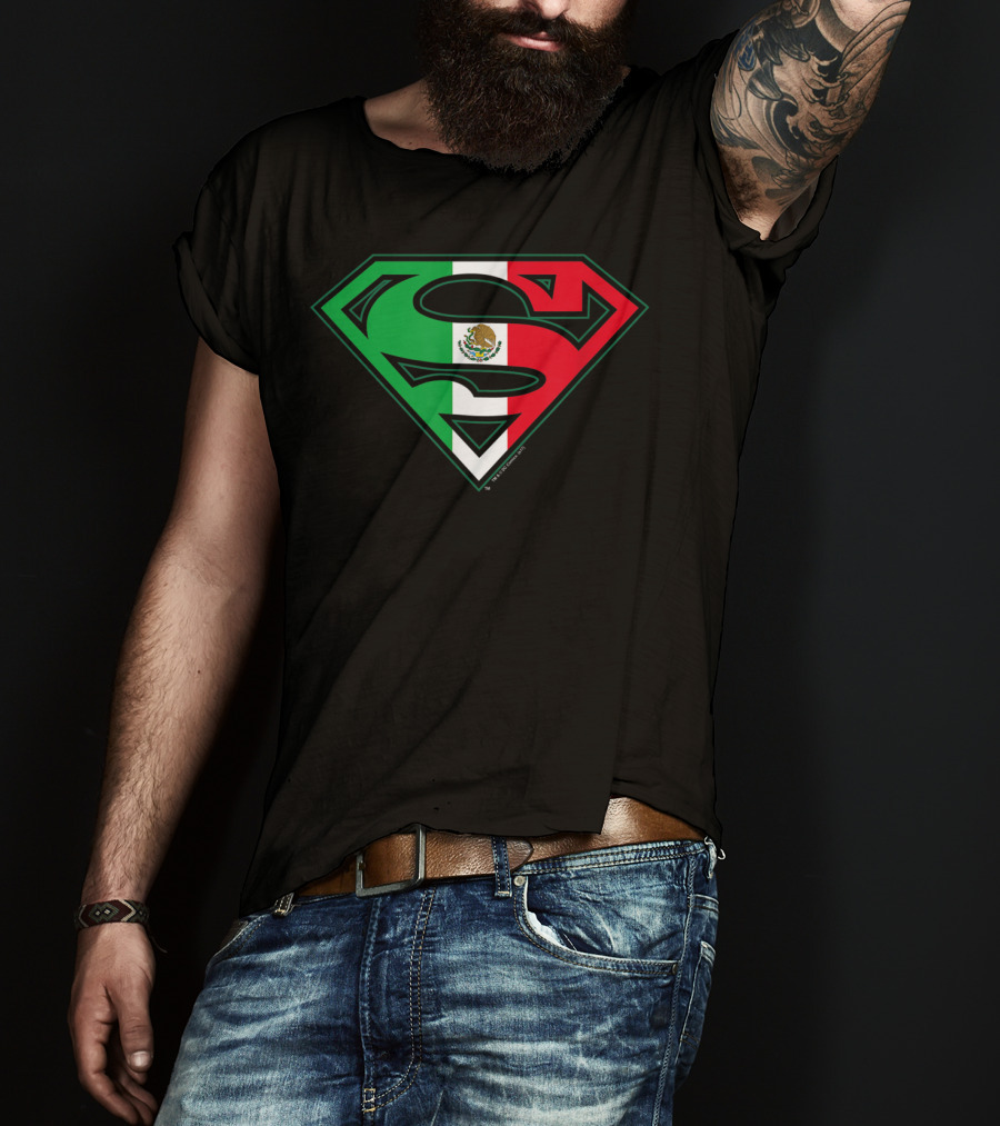 Superman Mexican Flag Emblem T-Shirt