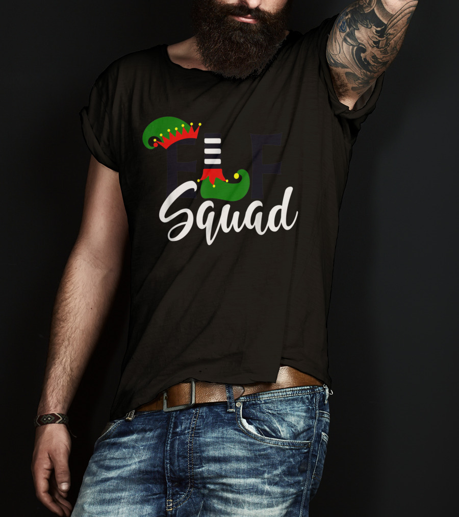 Teachers Elf Squad Christmas Holiday Team Fun T-Shirt