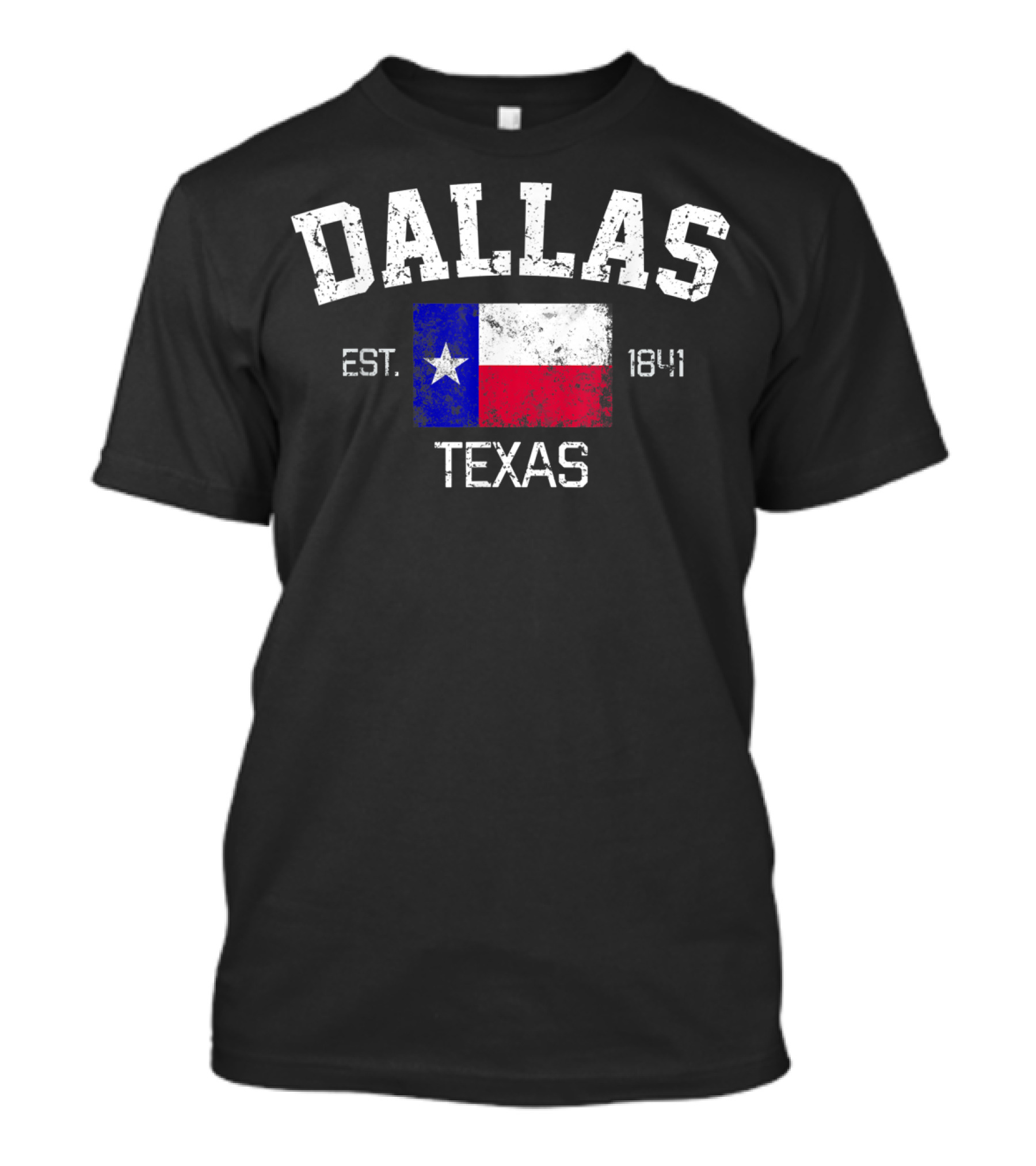 Dallas Texas Est 1841 Vintage Texas Flag Iconic T-Shirt