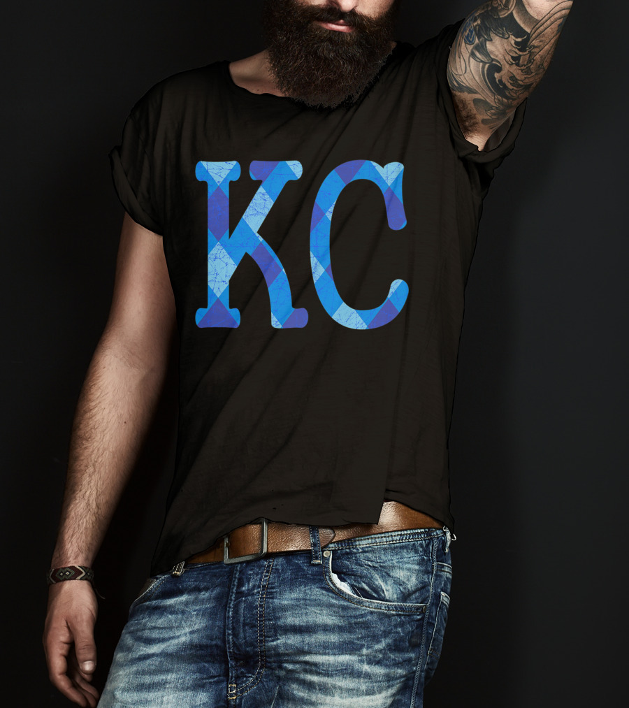 Vintage Royal Blue KC Kansas City Fan Gear T-Shirt