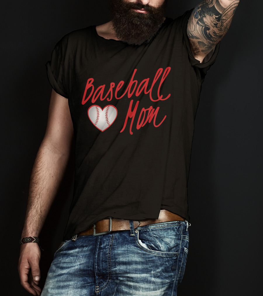 Baseball Mom Heartball T-Shirt