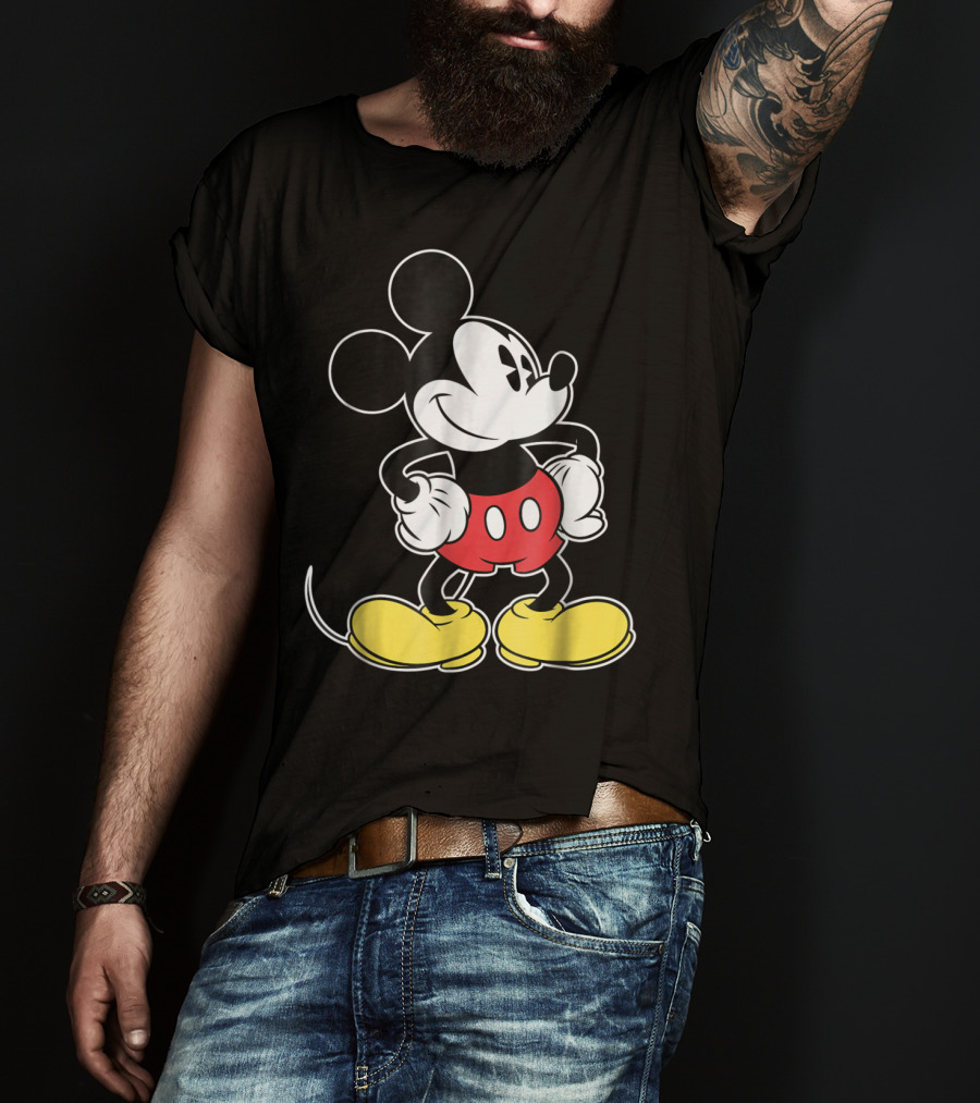 Disney Classic Mickey Mouse Iconic Red Shorts And Yellow Shoes T-Shirt