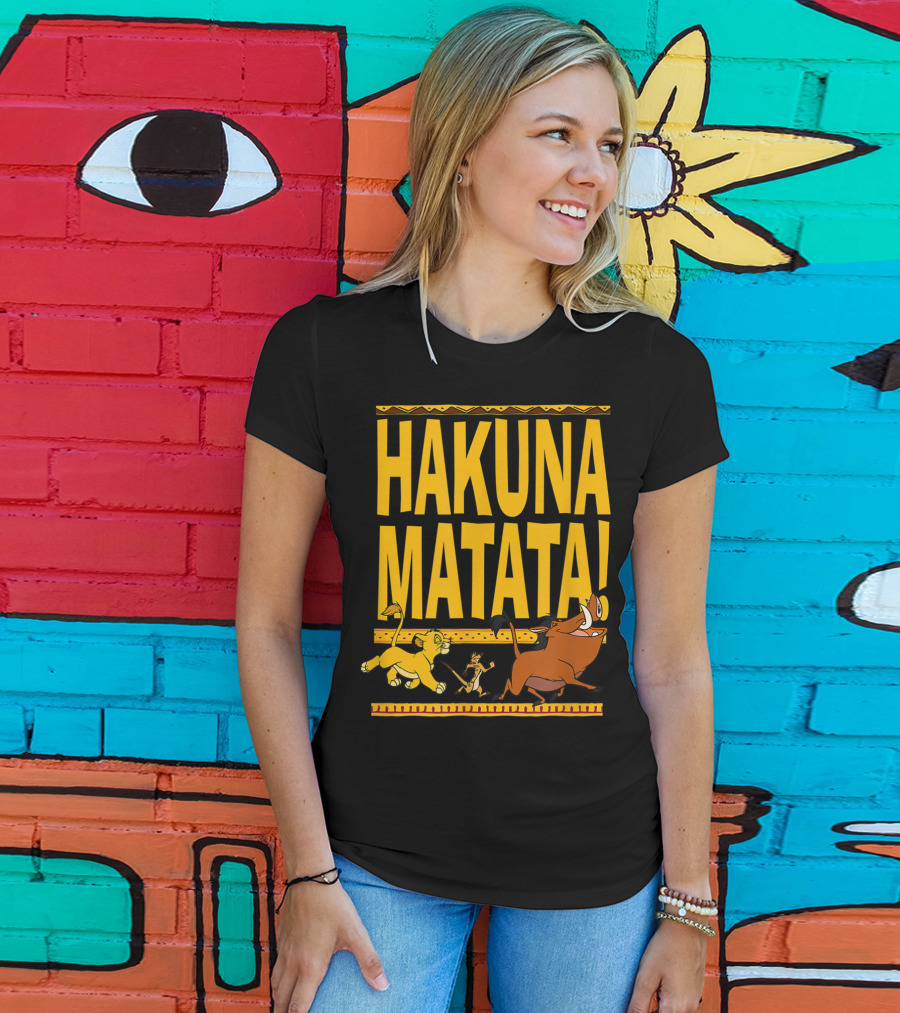 Hakuna Matata Lion King Simba Timon Pumbaa Disney Classic T-Shirt