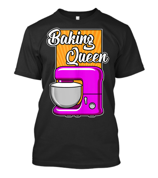 Baking Queen Pink Mixer Pastry Chef Tan T-Shirt