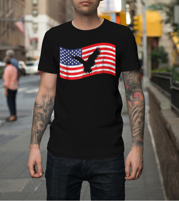 Shirt: American Flag Eagle 4th July Men T-Shirt American Flag Eagle 4th July Men T-Shirt