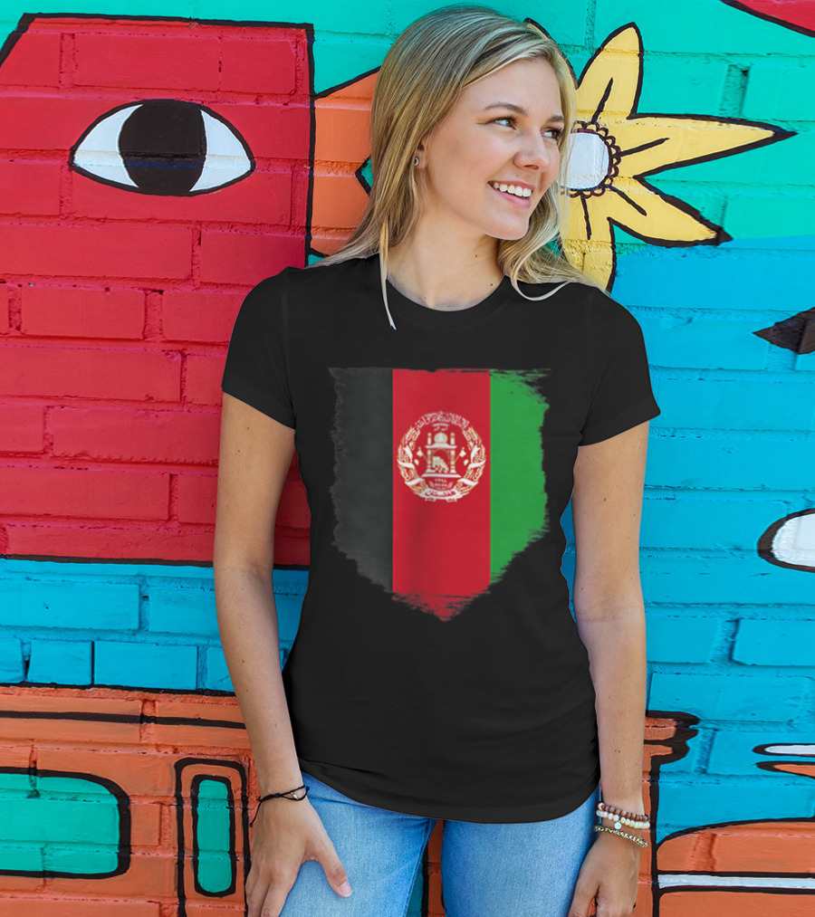 Afghanistan Pocket Afghan Flag Emblem T-Shirt