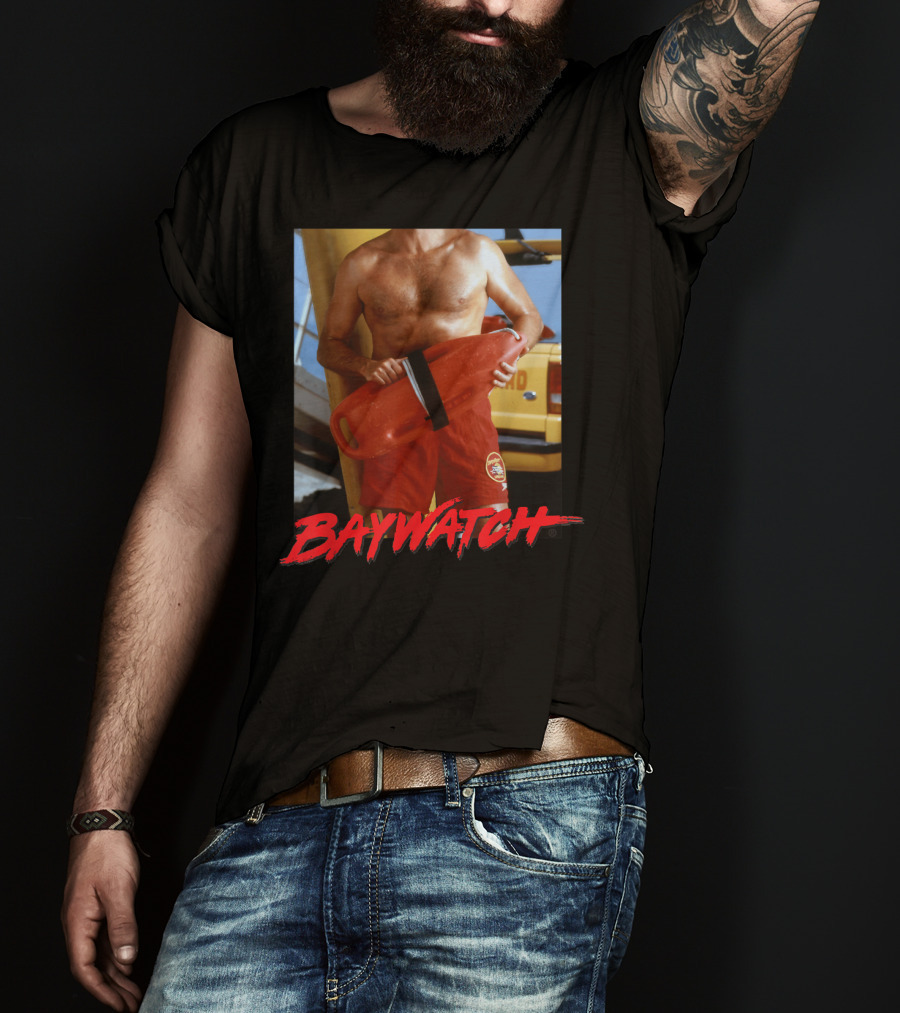 Baywatch I'm Mitch Lifeguard Image T-Shirt