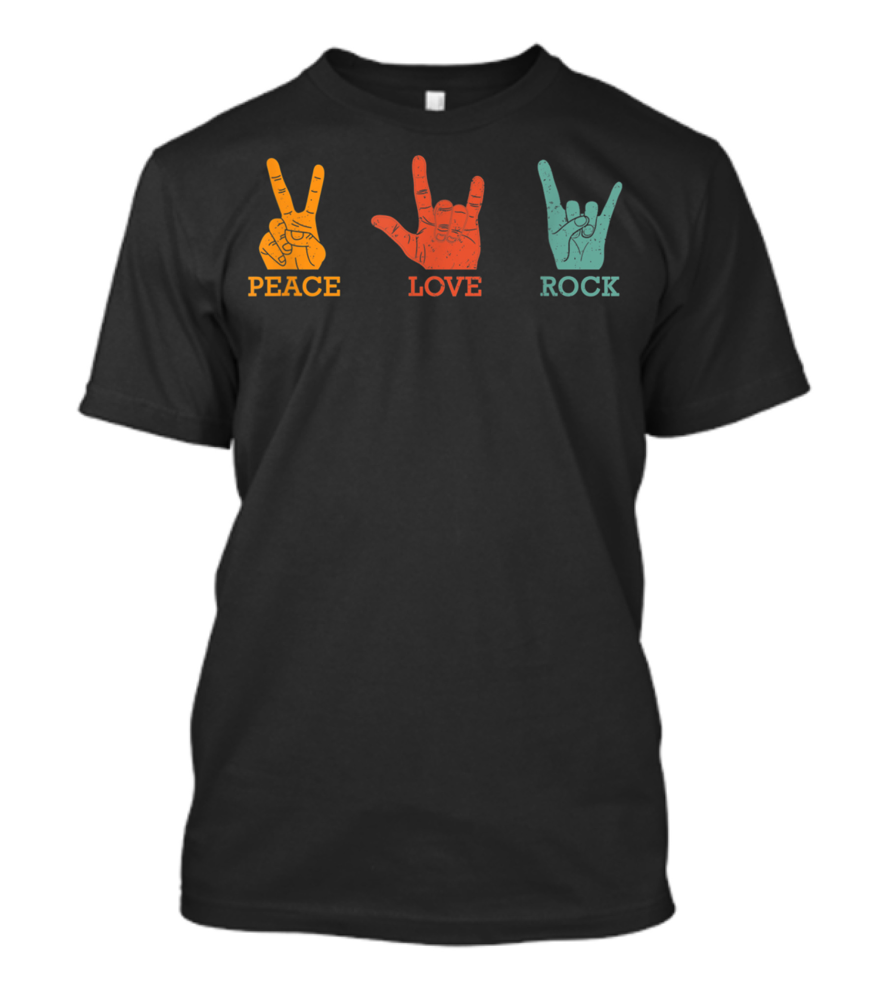 Peace Love Rock Classic Vintage Concert T-Shirt