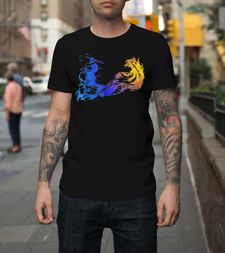 Final Fantasy X Water and Fire Elemental T-Shirt