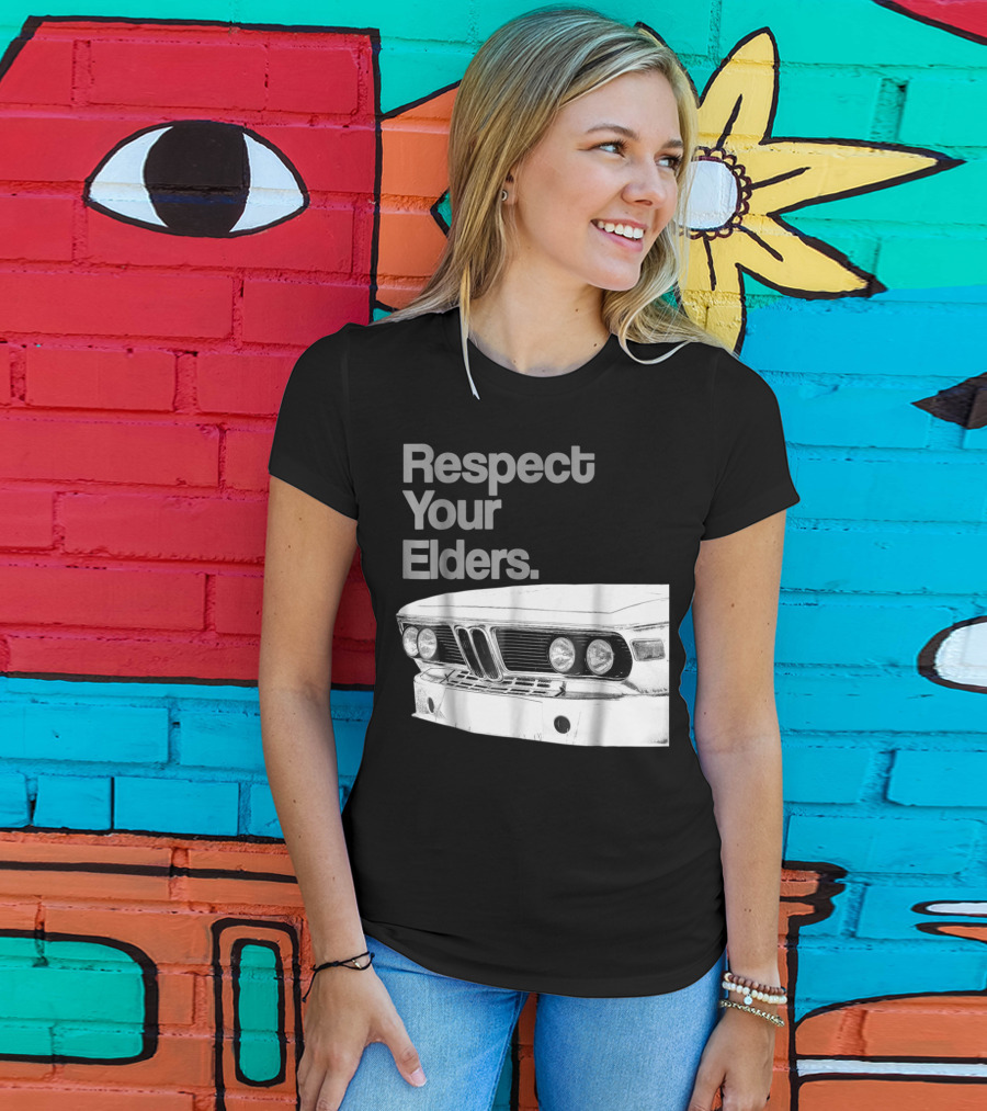 Respect Your Elders Vintage Euro Car Front Grille T-Shirt