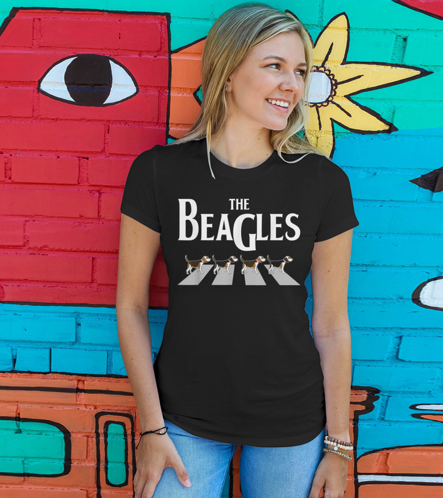 The Beagles Abbey Road Humor Funny Beagle Love Dog T-Shirt