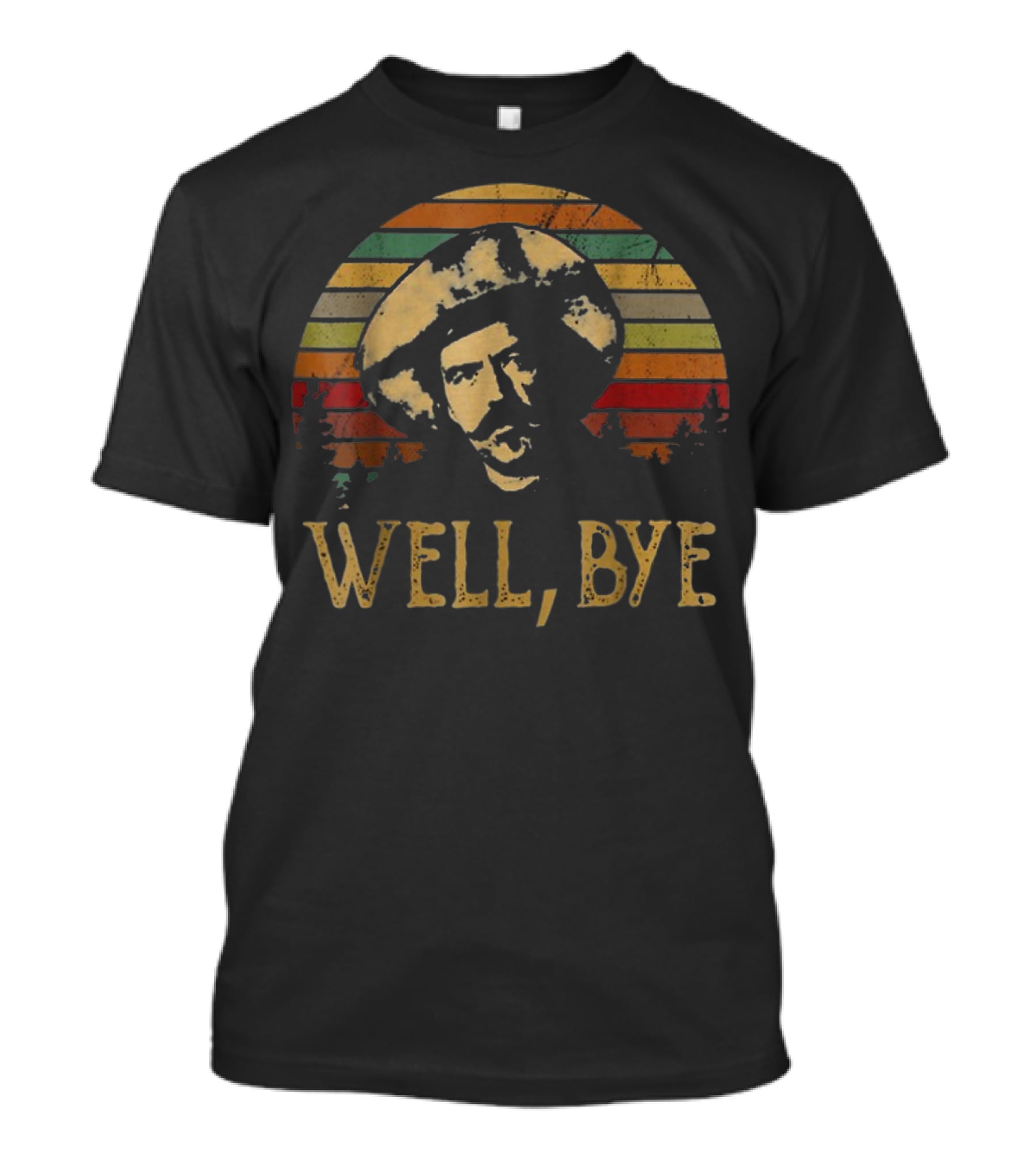 Well Bye Vintage Cowboy Retro Sunset T-Shirt