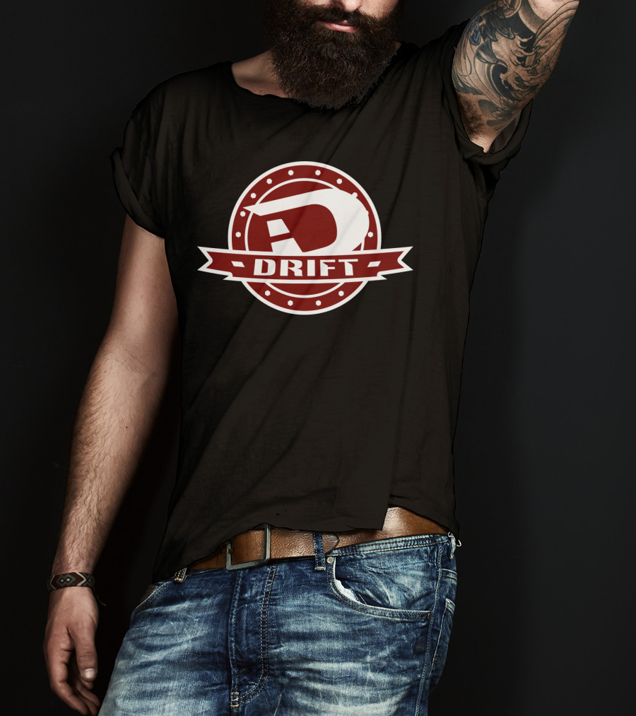 Classic Style Drift Red Icon Badge T-Shirt