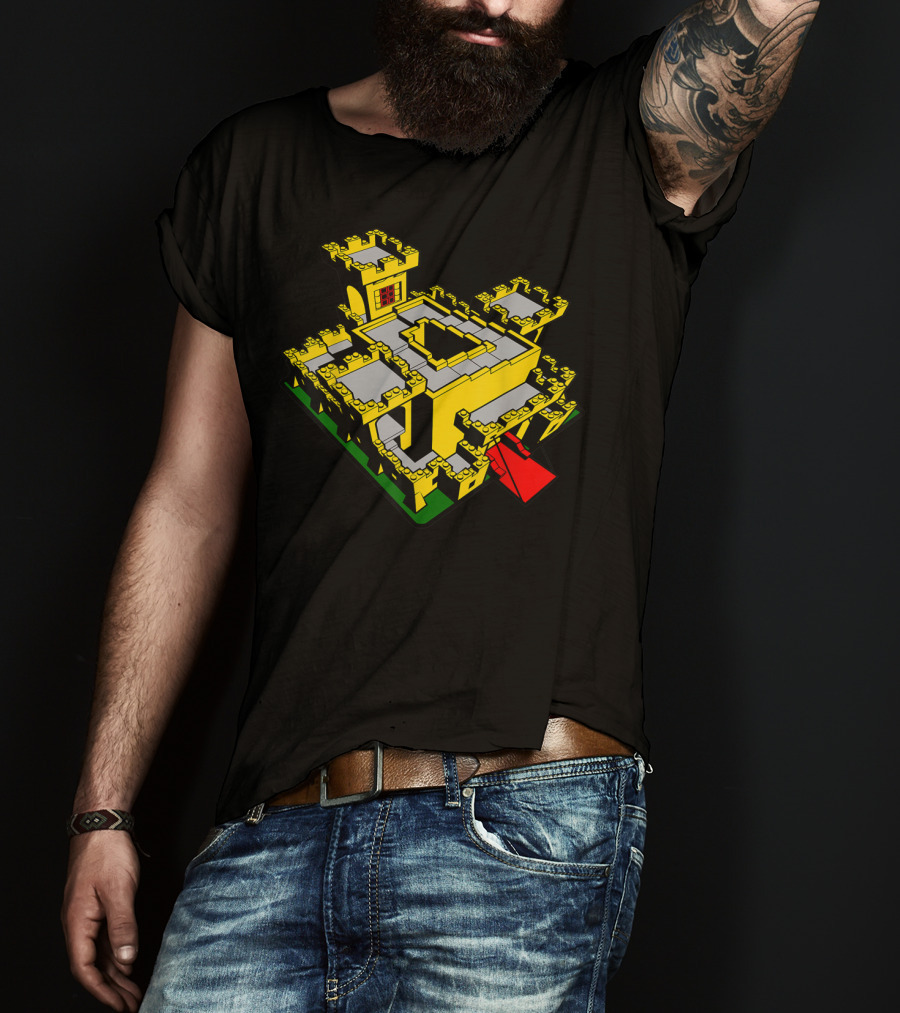 Classic Yellow Castle AFOL Toy Brick Fortress T-Shirt