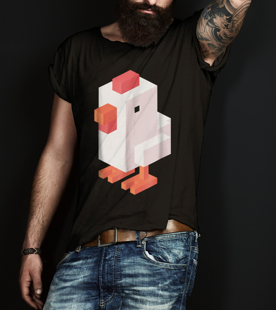Crossy Road Chicken Pixel Art Game Character T-Shirt