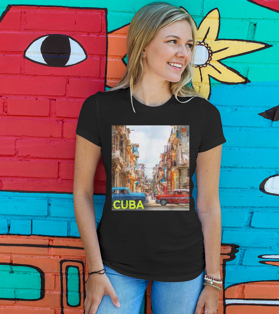 Cuba Classic Car Streets T-Shirt