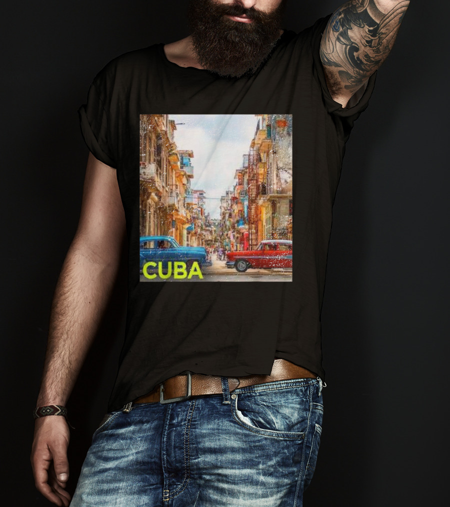Cuba Classic Car Streets T-Shirt