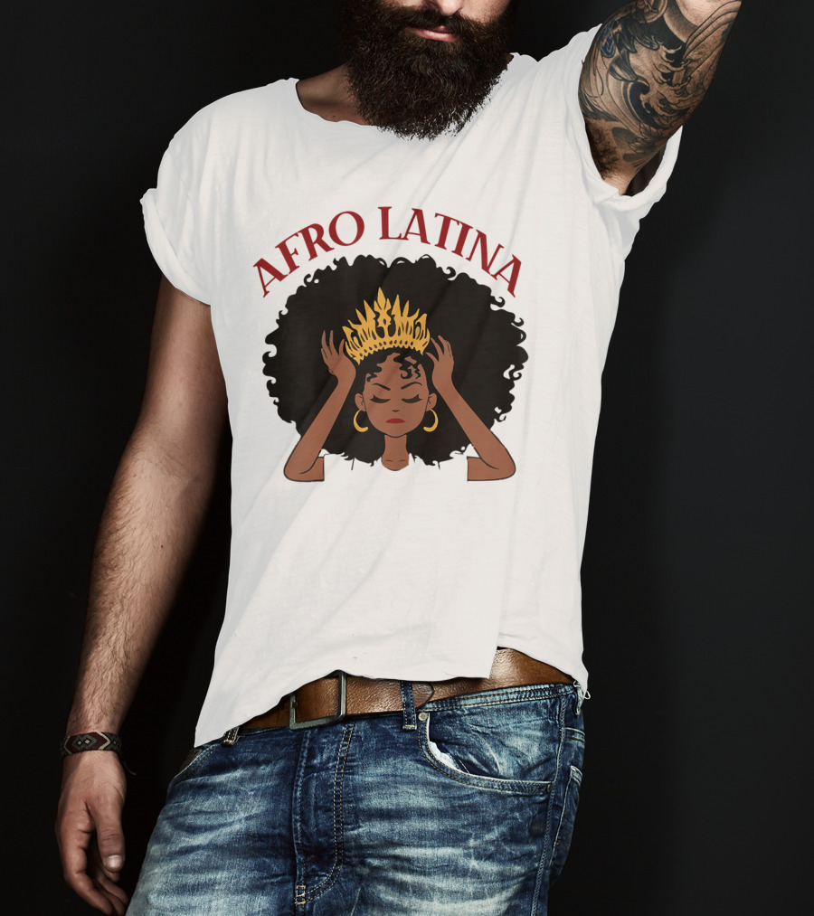 Afro Latina Black Women History Month Crown T-Shirt