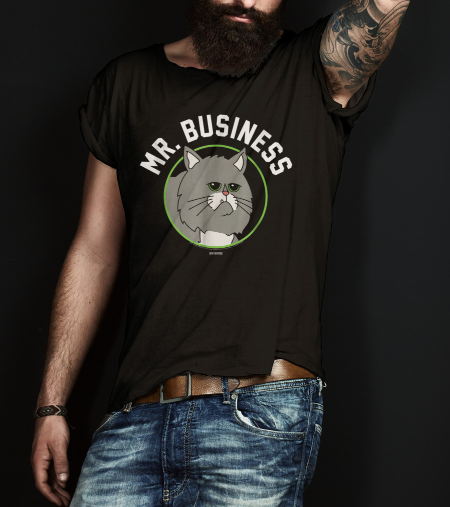 Bob's Burgers Mr Business Cat Cartoon Character T-Shirt