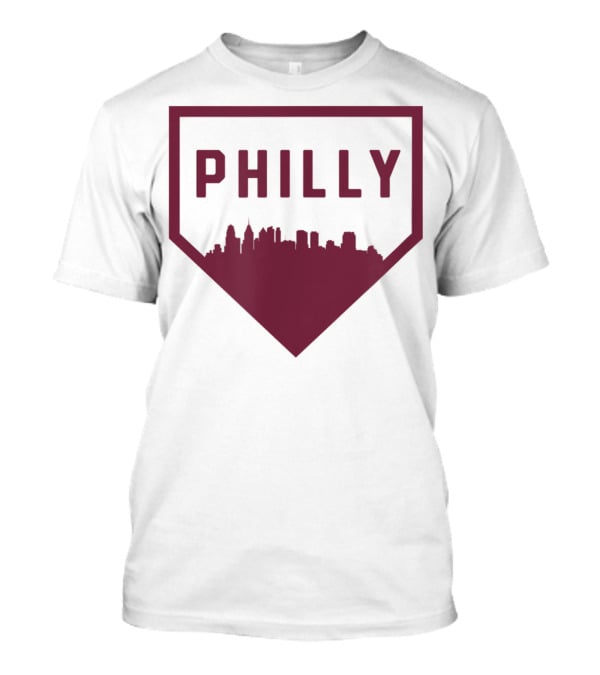 Philly Baseball Home Plate Skyline T-Shirt