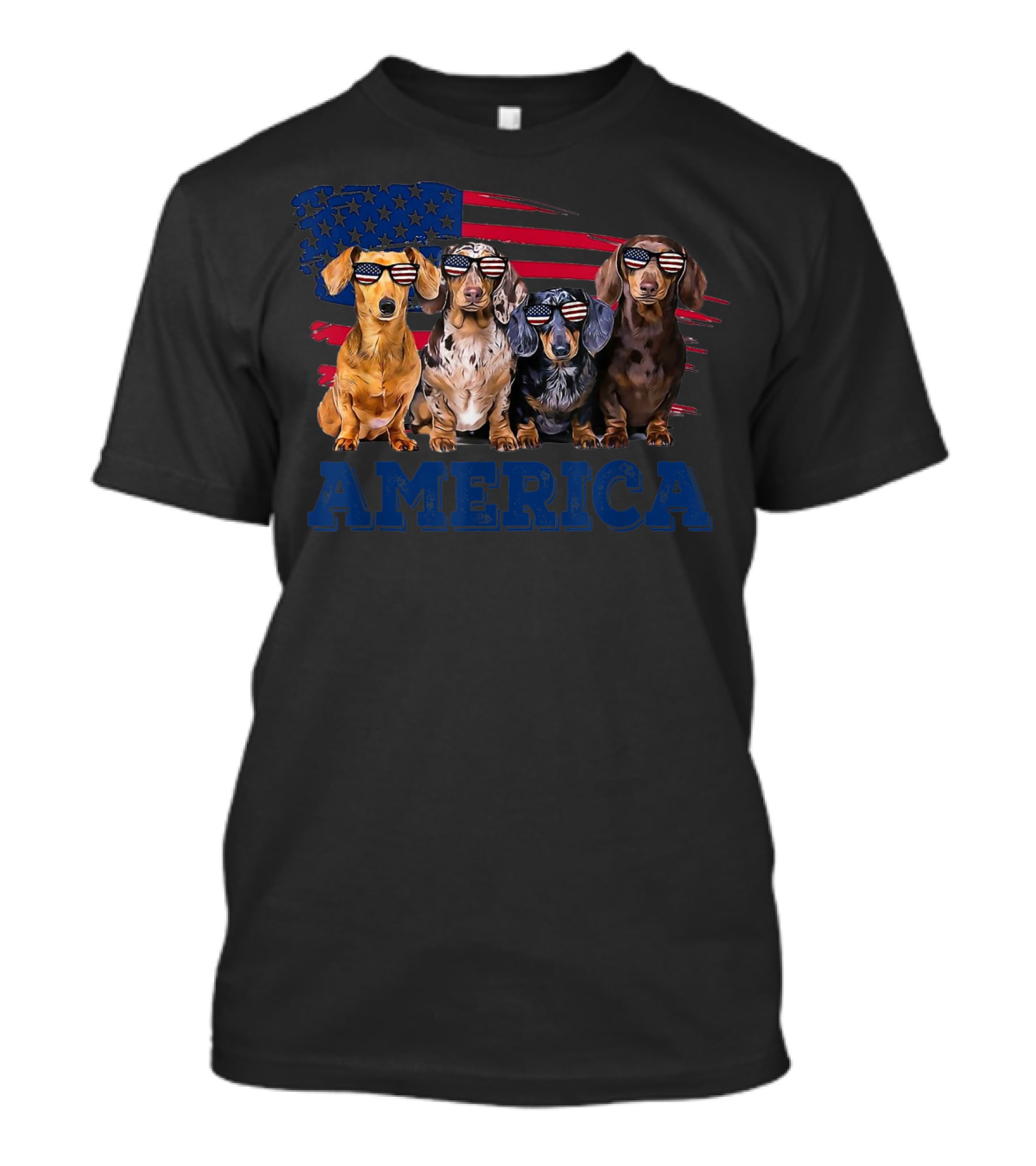 America Dachshund Breed Dog Flag Patriot T-Shirt