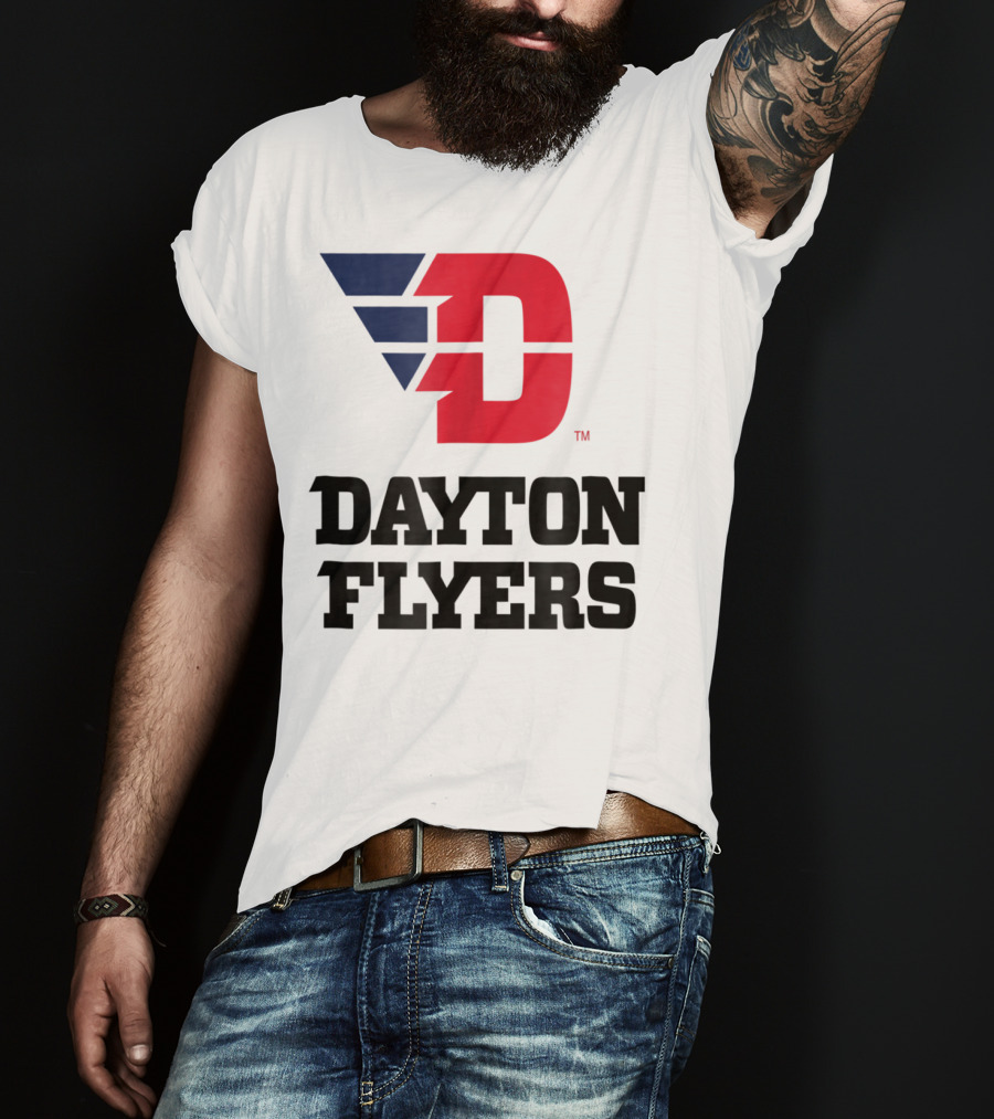 Dayton Flyers Logo University D Red Blue T-Shirt