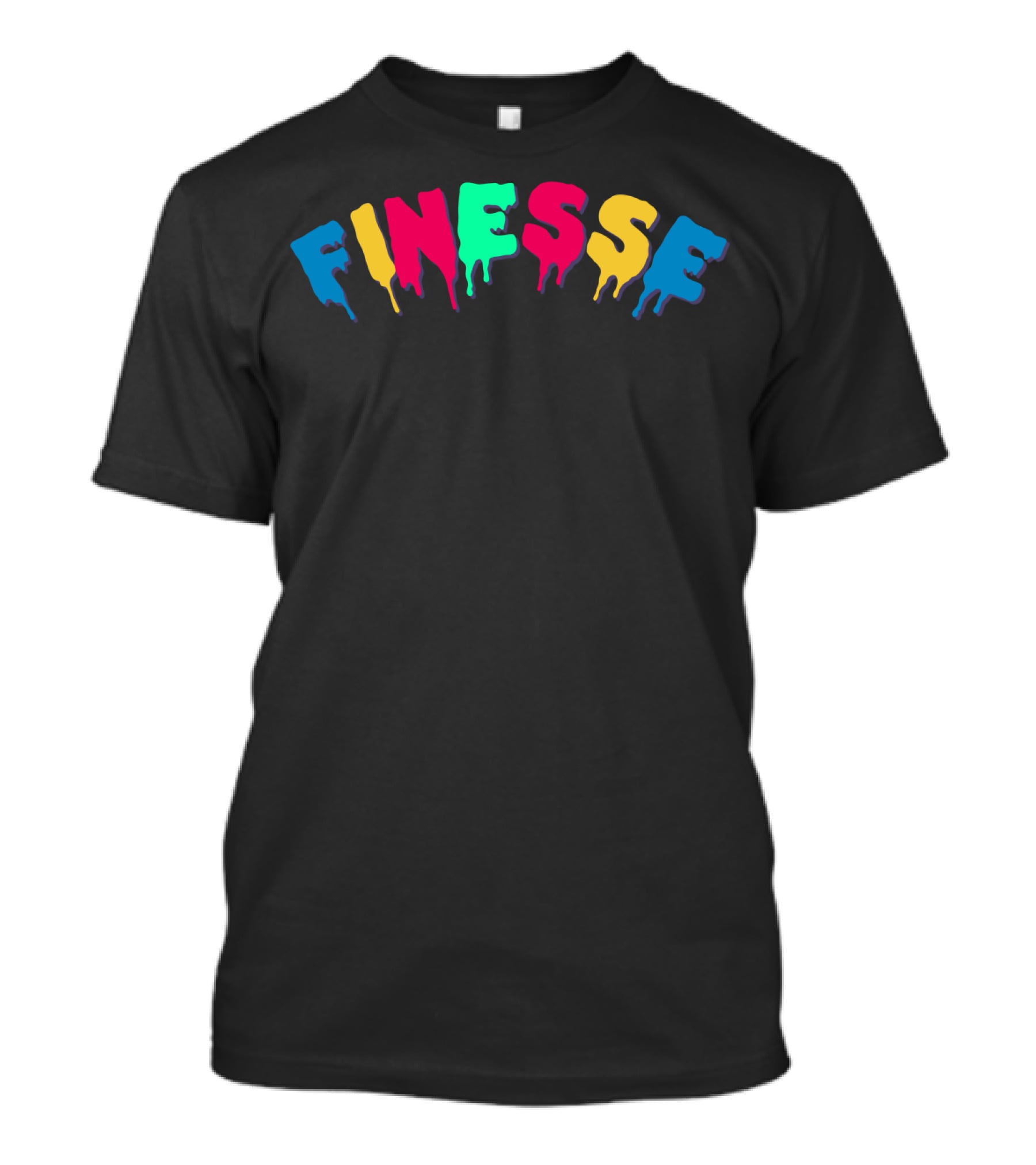 Finesse Colorful Dripping Text T-Shirt